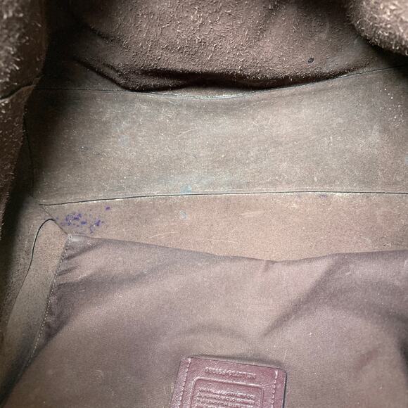 Coach Large Metallic Pewter Soft Leather Tote Bag *FLAWS - Picture 10 of 12
